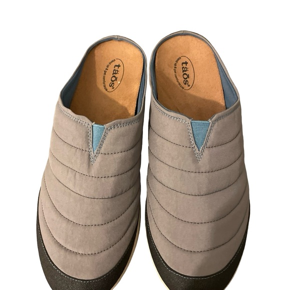 TAOS Clogs Right On Grey Slip On Mesh Nylon Sneakers Size 11 - Picture 4 of 8